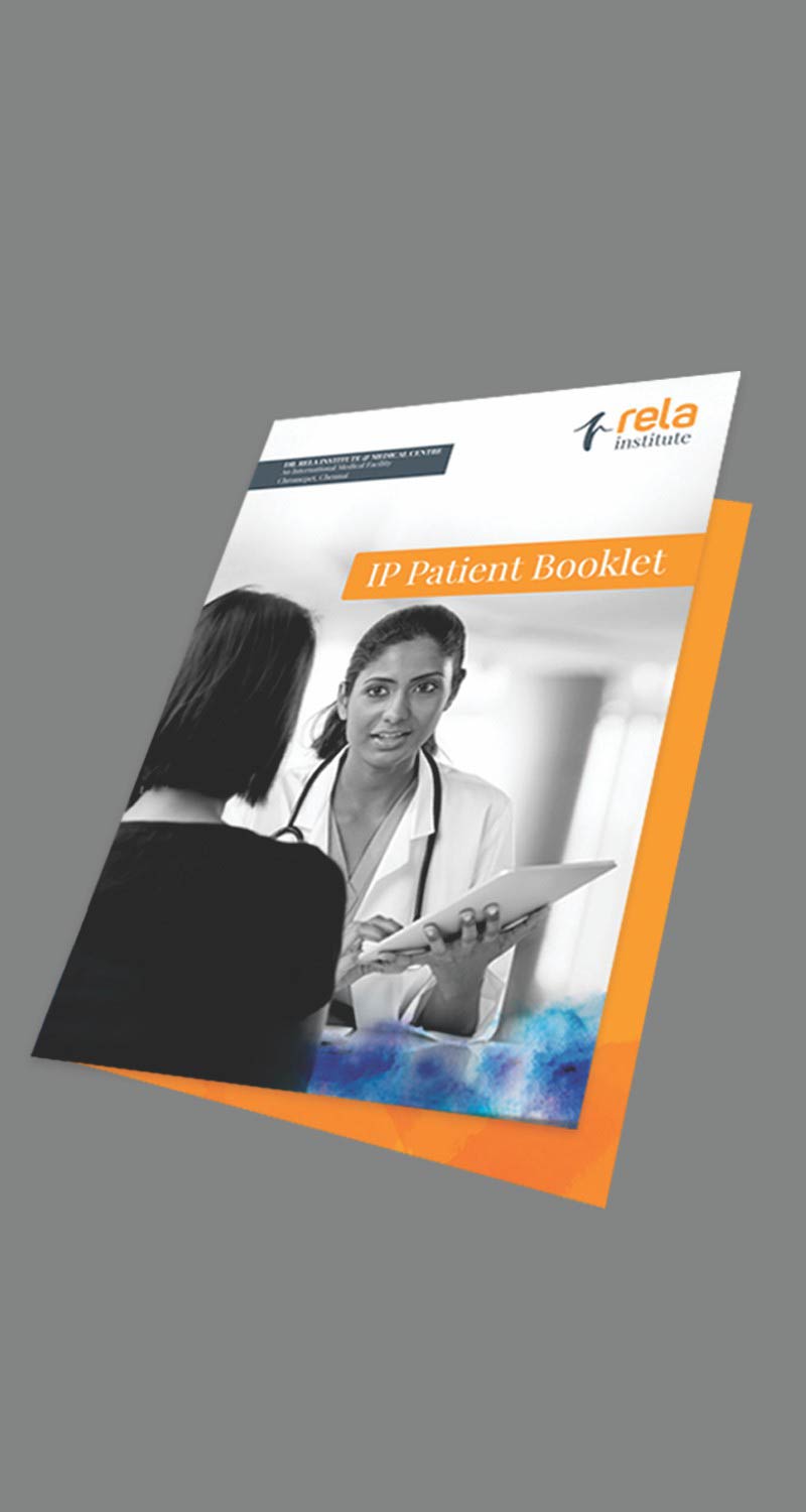 IP Patient Booklet Design - Rela - Hospital in Chennai
    